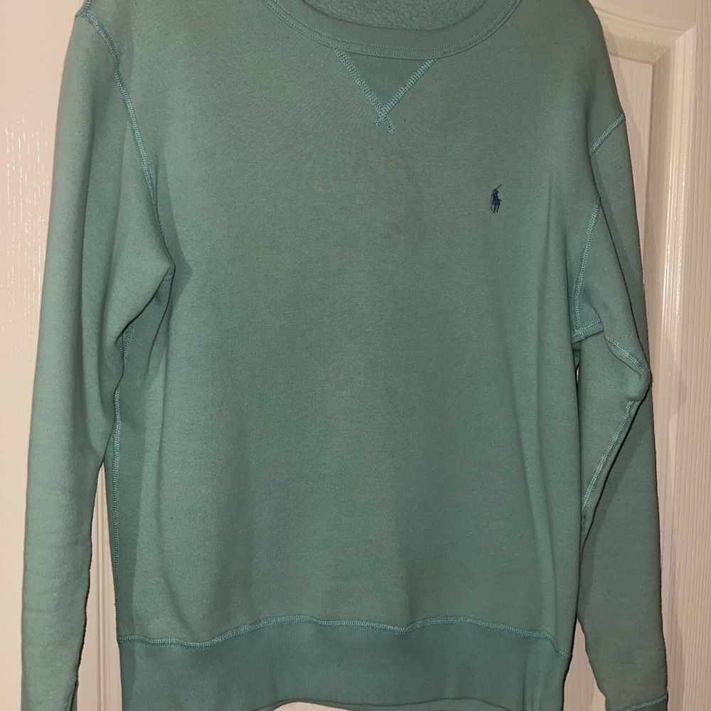 Genuine Polo Ralph Lauren Fleece Crew Neck Pullover - Green (used once) MEDIUM